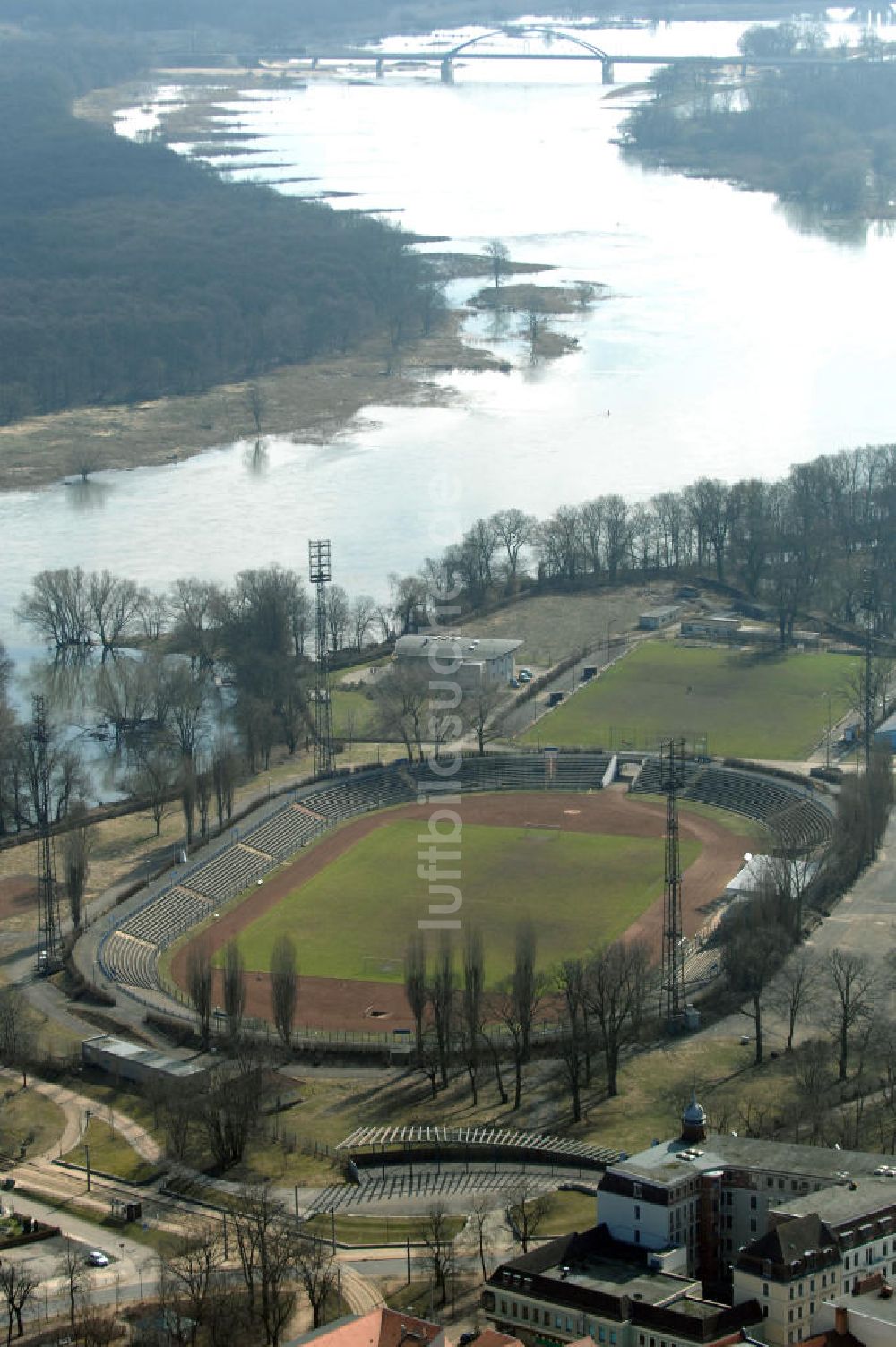 Luftbild Frankfurt (Oder) - Stadion der Freundschaft Frankfurt (Oder)