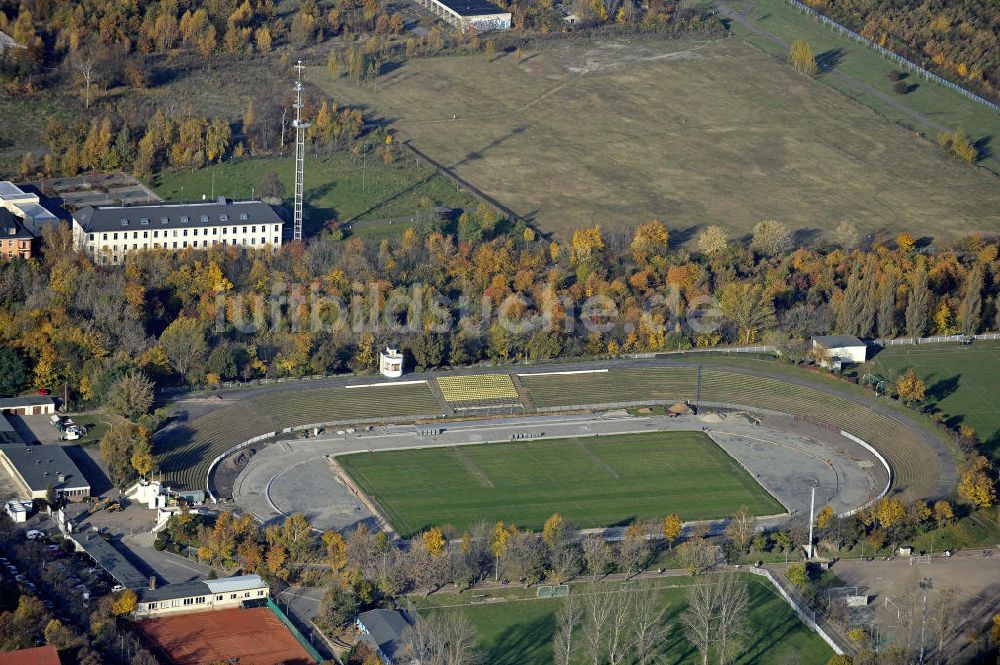 Berlin aus der Vogelperspektive: Stadion des Friedens Leipzig im Herbst