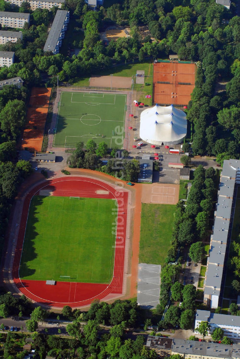 Luftaufnahme Berlin - Stadion Friedrichsfelde Berlin