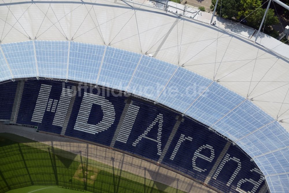 Hannover von oben - Stadion der HDI Arena am Maschsee im Stadtteil Calenberger Neustadt von Hannover in Niedersachsen