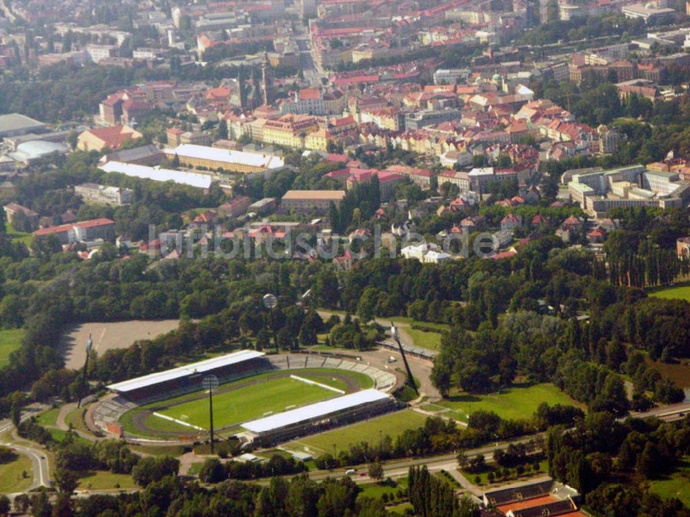 Luftaufnahme Hradec Králové (Königgrätz) - Stadion in Hradec Králové