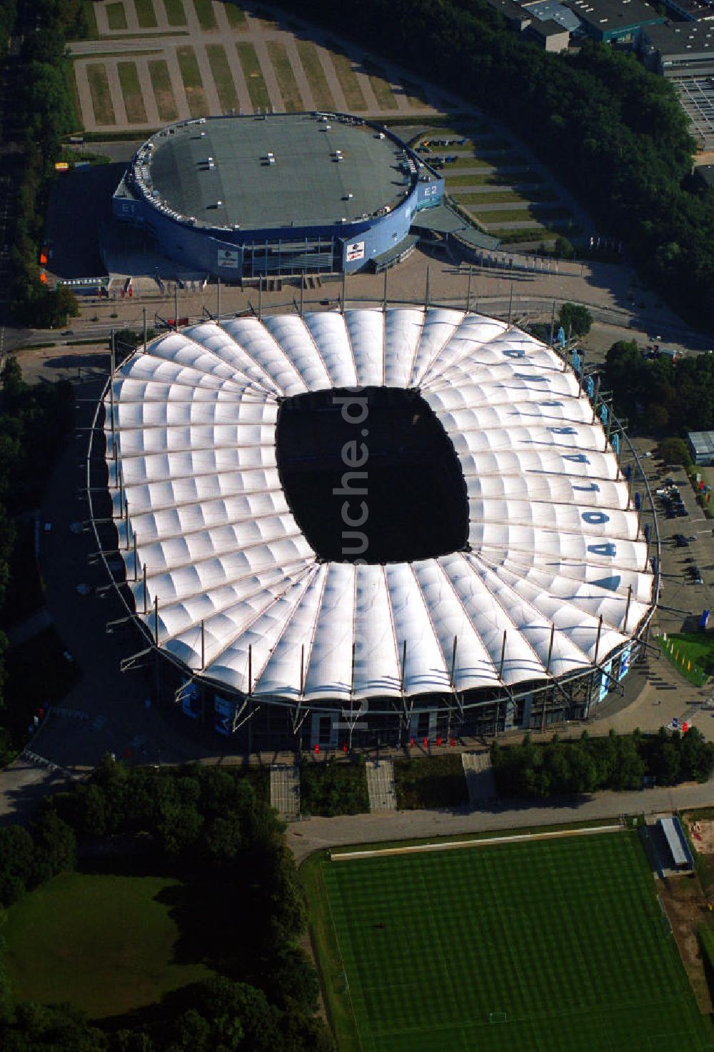 Luftaufnahme Hamburg - Stadion HSH Nordbank Arena in Hamburg