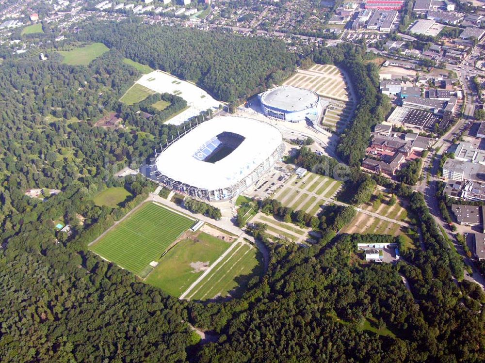 Hamburg aus der Vogelperspektive: Stadion HSH Nordbank Arena in Hamburg