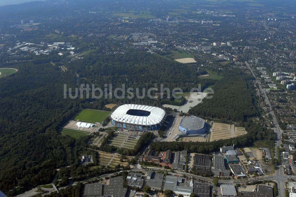 Hamburg aus der Vogelperspektive: Stadion HSH Nordbank Arena in Hamburg