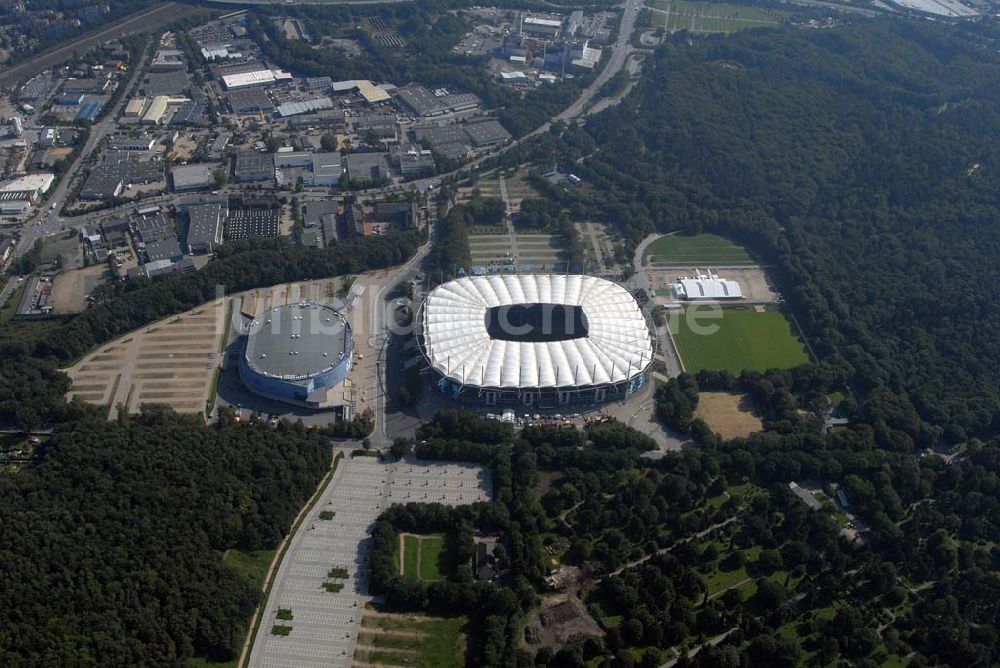 Hamburg aus der Vogelperspektive: Stadion HSH Nordbank Arena in Hamburg