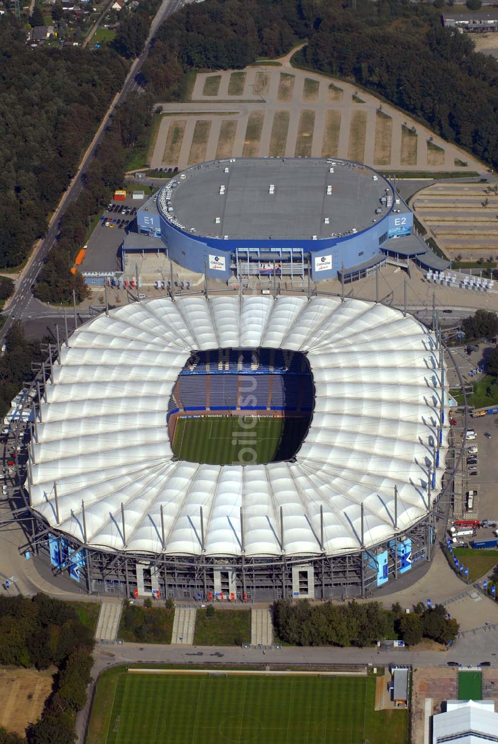 Hamburg aus der Vogelperspektive: Stadion HSH Nordbank Arena in Hamburg