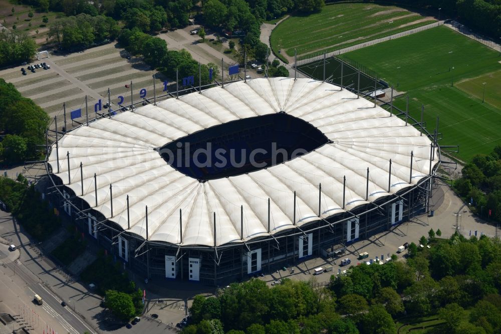 Luftaufnahme Hamburg - Stadion Imtech Arena des Hamburger HSV in Hamburg