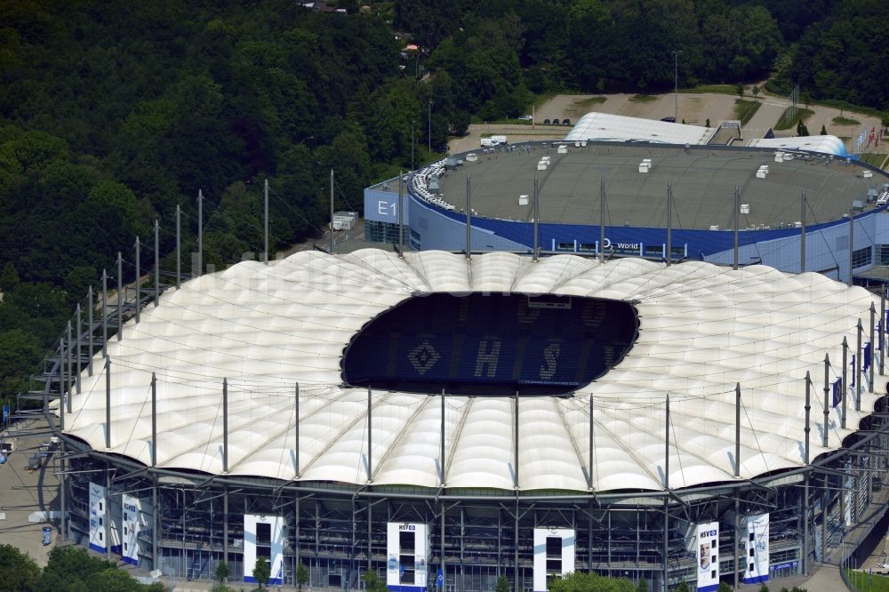 Luftaufnahme Hamburg - Stadion Imtech Arena des Hamburger HSV in Hamburg