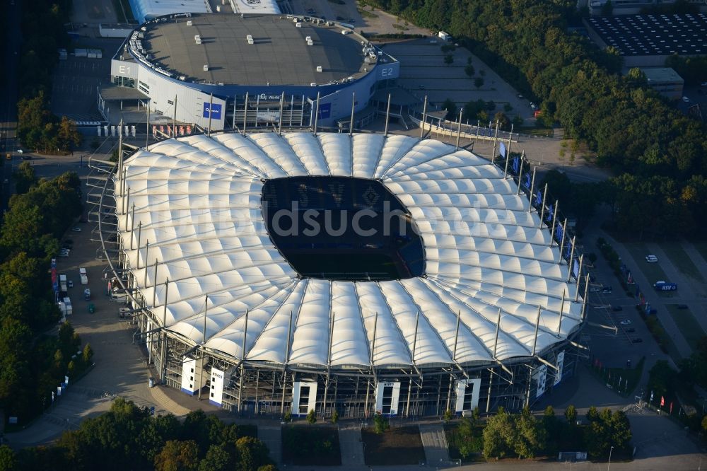 Luftbild Hamburg - Stadion Imtech Arena des Hamburger HSV in Hamburg