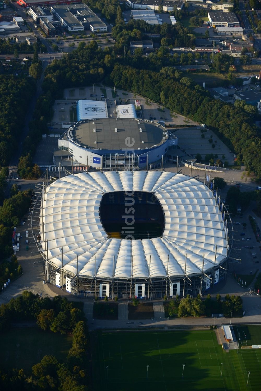 Hamburg von oben - Stadion Imtech Arena des Hamburger HSV in Hamburg