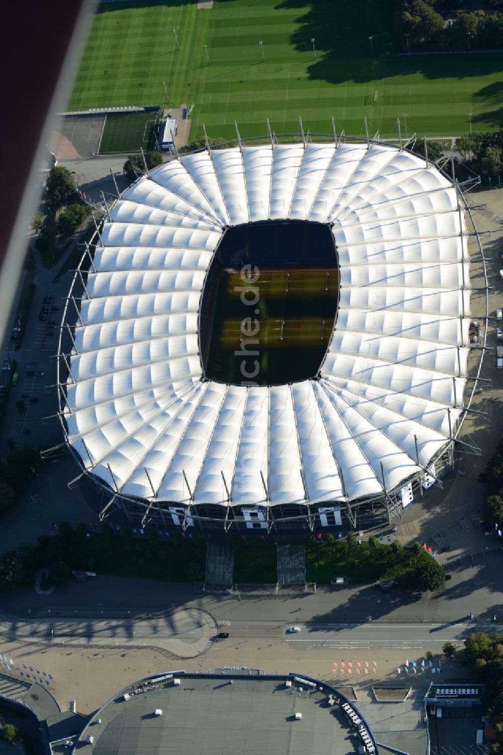 Luftaufnahme Hamburg - Stadion Imtech Arena des Hamburger HSV in Hamburg