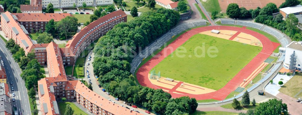 Luftaufnahme Schwerin - Stadion Lambrechtsgrund in Schwerin