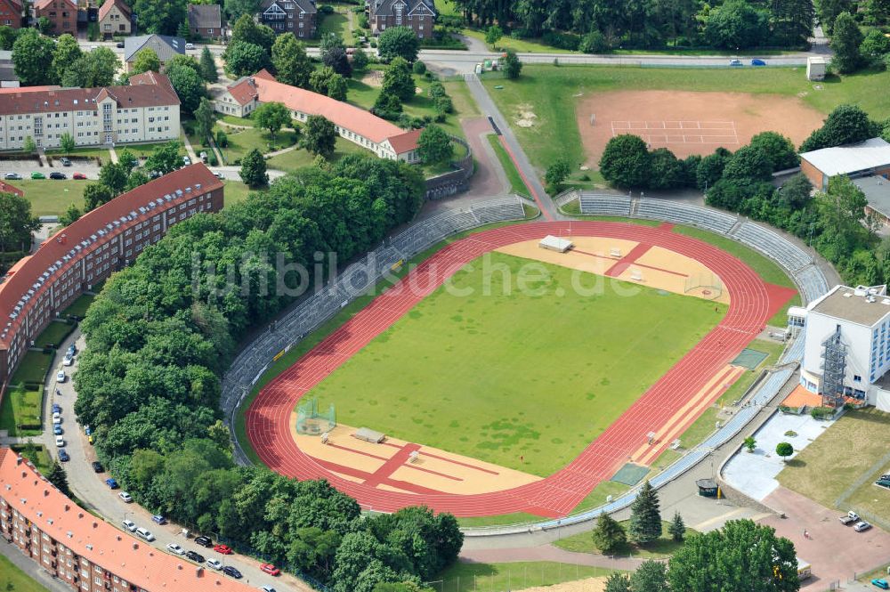 Schwerin von oben - Stadion Lambrechtsgrund in Schwerin