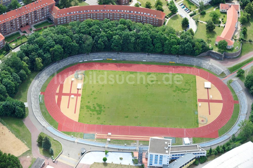 Schwerin von oben - Stadion Lambrechtsgrund in Schwerin