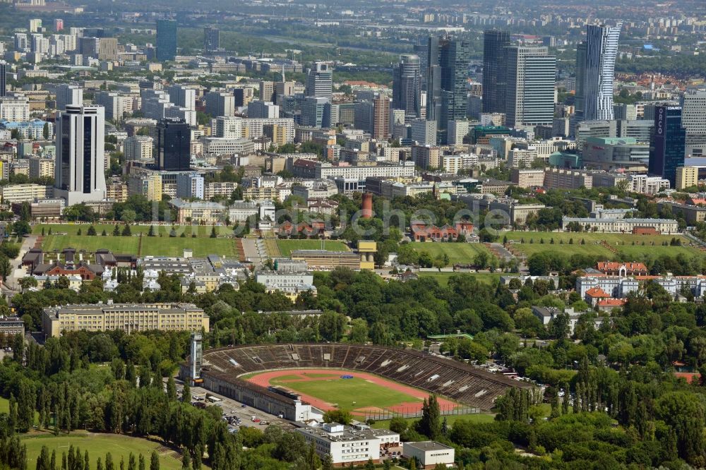 Luftbild Warschau - Stadion lekkoatletyczny RKS Skra an der ul. Wawelska in Warschau in Polen