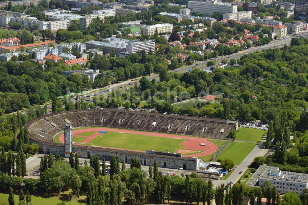 Luftbild Warschau - Stadion lekkoatletyczny RKS Skra an der ul. Wawelska in Warschau in Polen