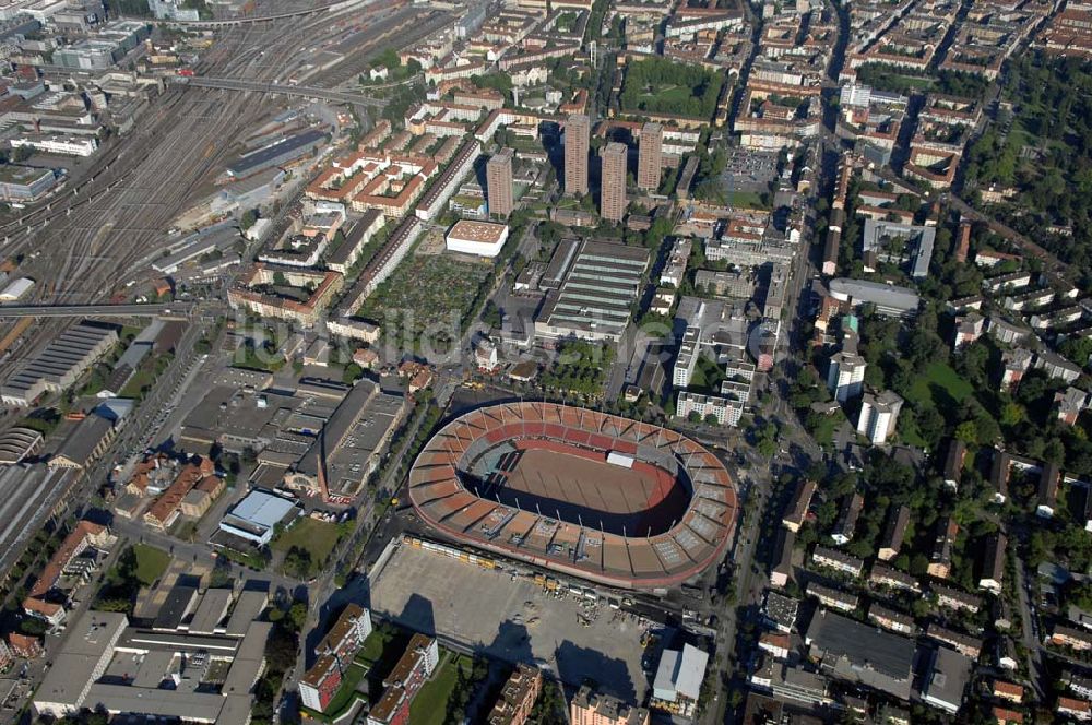 ZÜRICH aus der Vogelperspektive: Stadion Letzigrund in Zürich