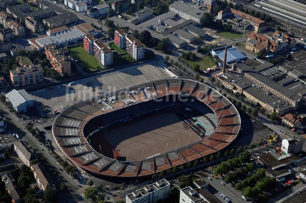 ZÜRICH aus der Vogelperspektive: Stadion Letzigrund in Zürich