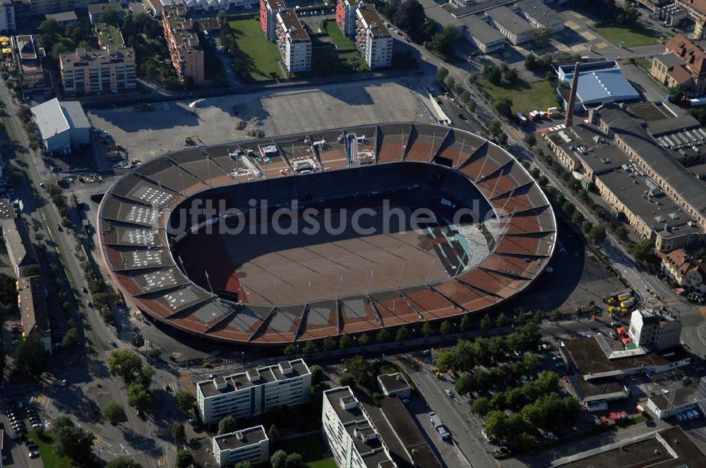 Luftaufnahme ZÜRICH - Stadion Letzigrund in Zürich