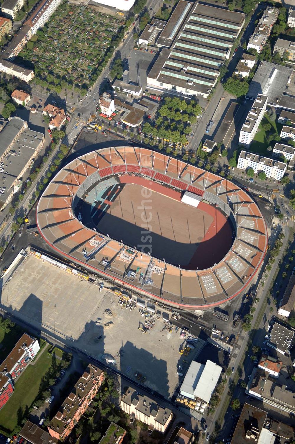 Luftaufnahme ZÜRICH - Stadion Letzigrund in Zürich