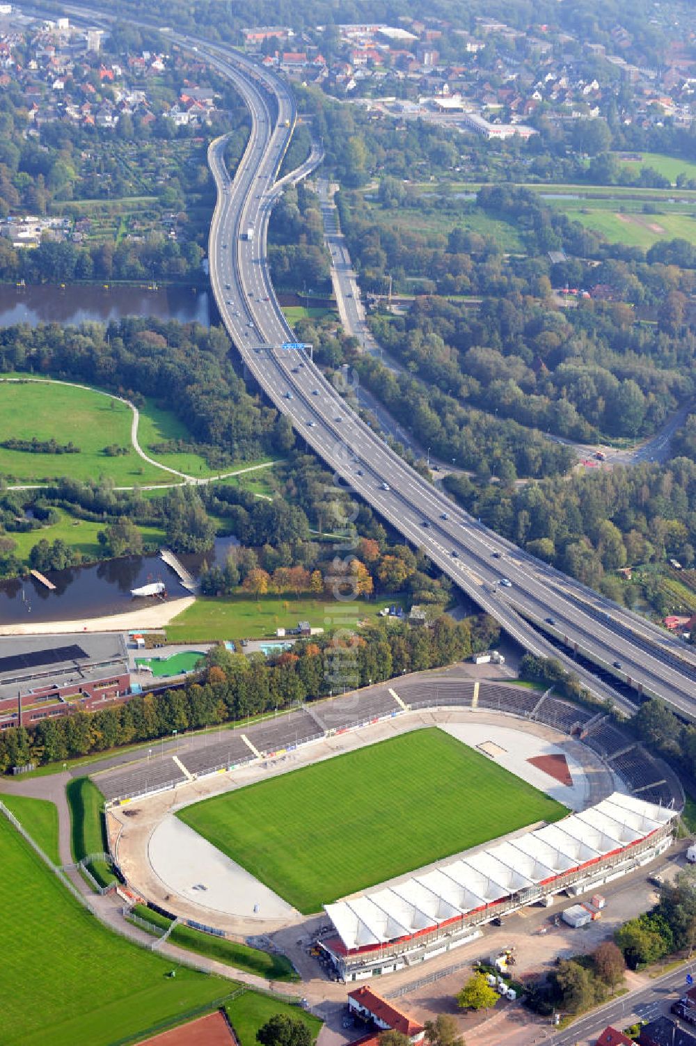 Luftaufnahme Oldenburg - Stadion am Marschweg Oldenburg