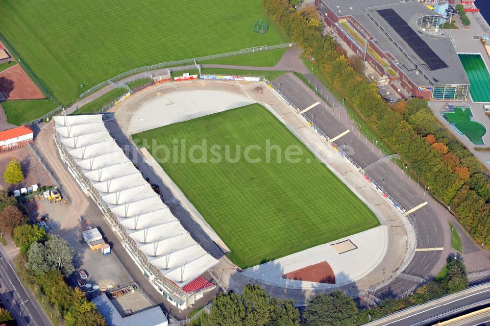 Oldenburg aus der Vogelperspektive: Stadion am Marschweg Oldenburg