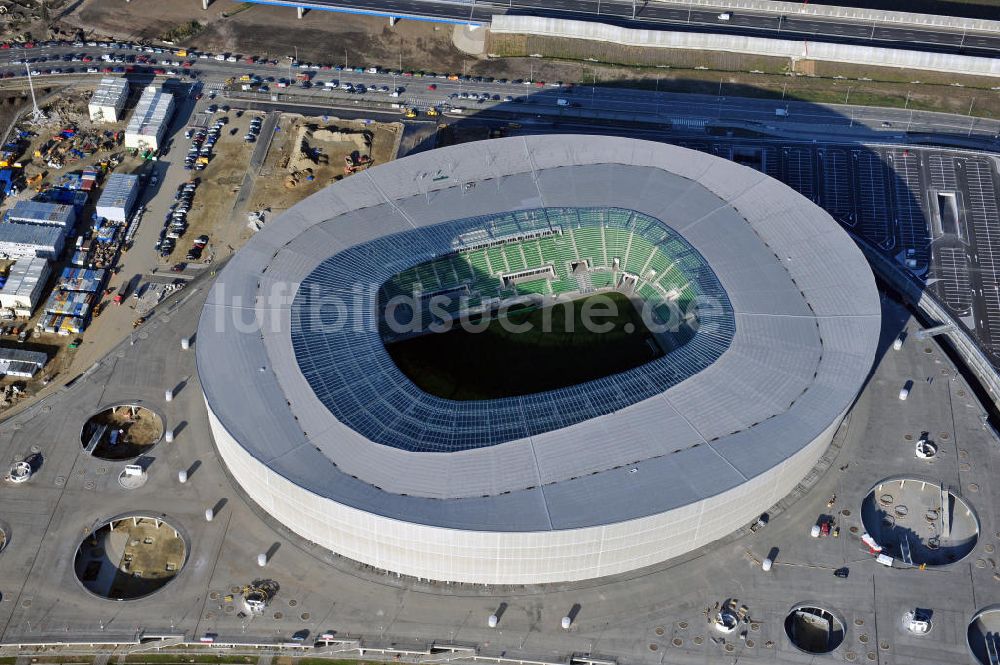 Luftaufnahme Wroclaw / Breslau - Stadion Miejski Breslau / Wroclaw - soccer stadium EM 2012