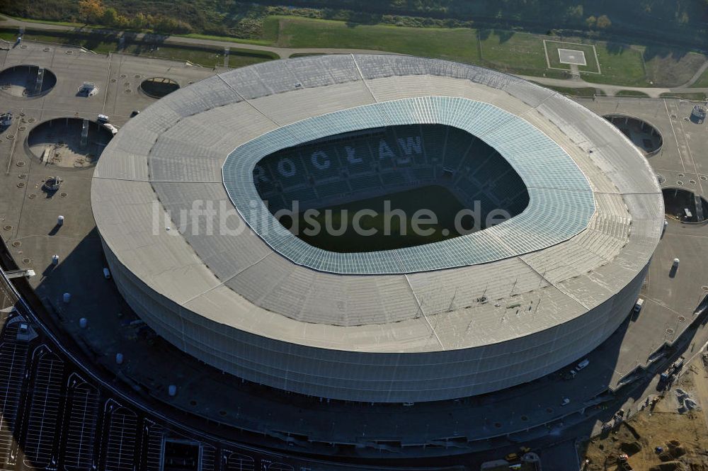 Wroclaw / Breslau aus der Vogelperspektive: Stadion Miejski Breslau / Wroclaw - soccer stadium EM 2012