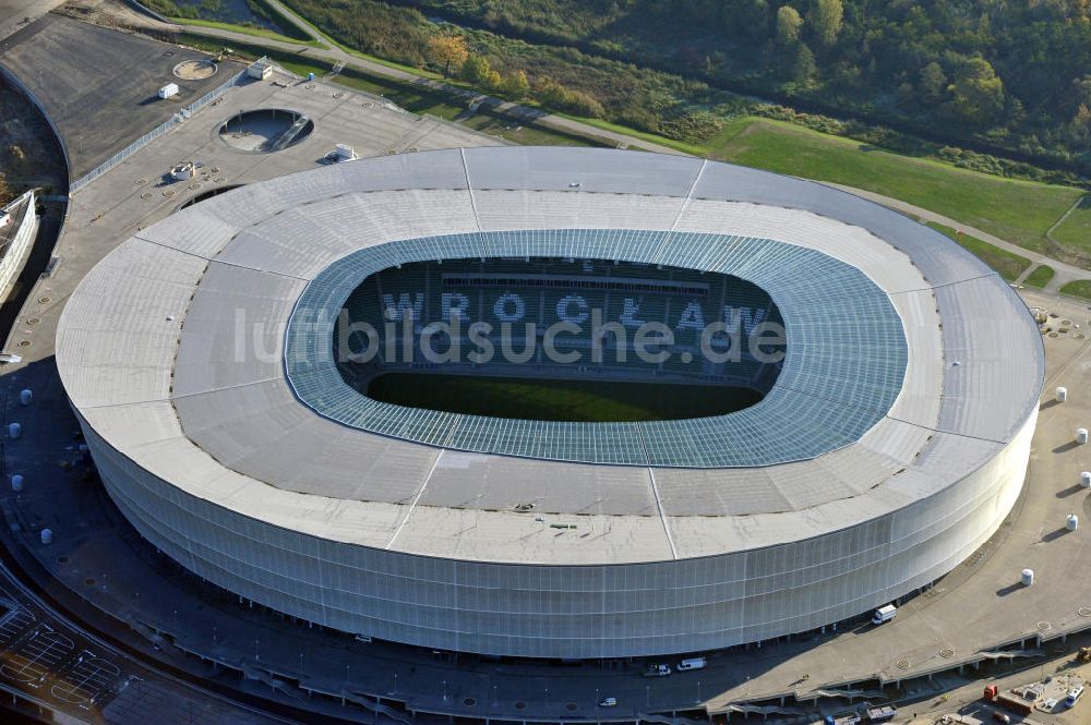 Luftaufnahme Wroclaw / Breslau - Stadion Miejski Breslau / Wroclaw - soccer stadium EM 2012