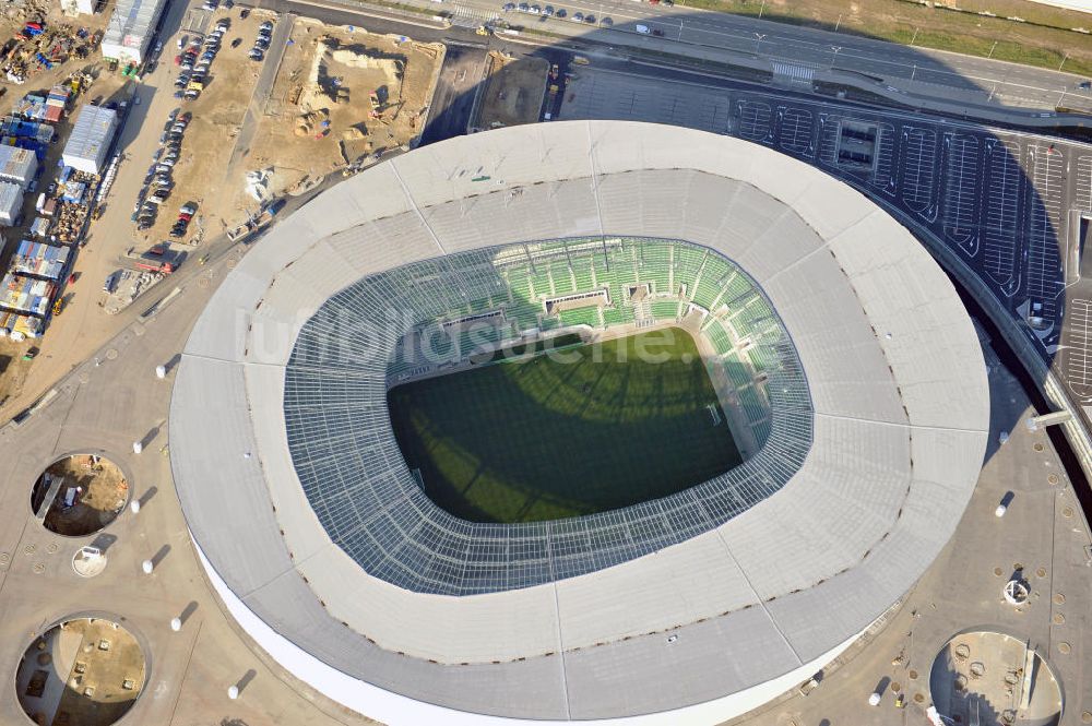 Wroclaw / Breslau aus der Vogelperspektive: Stadion Miejski Breslau / Wroclaw - soccer stadium EM 2012