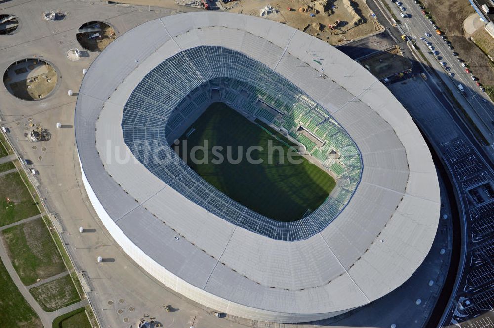 Luftaufnahme Wroclaw / Breslau - Stadion Miejski Breslau / Wroclaw - soccer stadium EM 2012