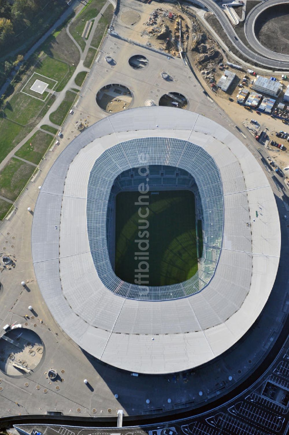 Wroclaw / Breslau aus der Vogelperspektive: Stadion Miejski Breslau / Wroclaw - soccer stadium EM 2012