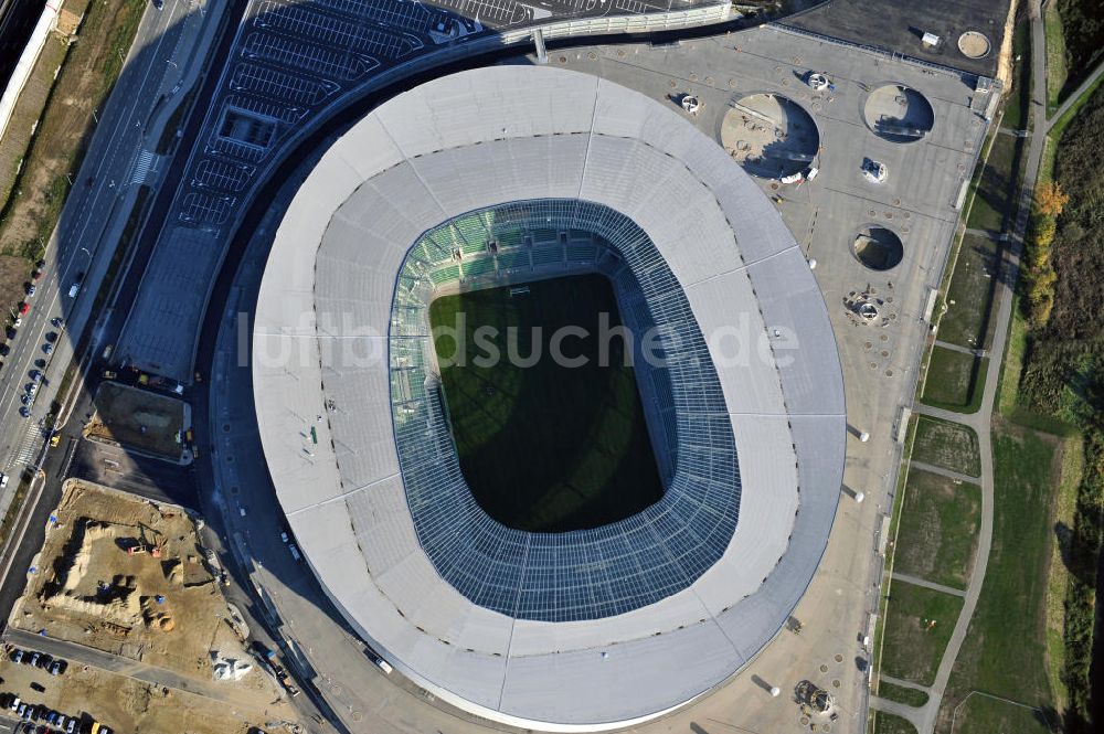 Luftaufnahme Wroclaw / Breslau - Stadion Miejski Breslau / Wroclaw - soccer stadium EM 2012