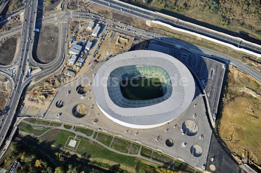 Luftaufnahme Wroclaw / Breslau - Stadion Miejski Breslau / Wroclaw - soccer stadium EM 2012