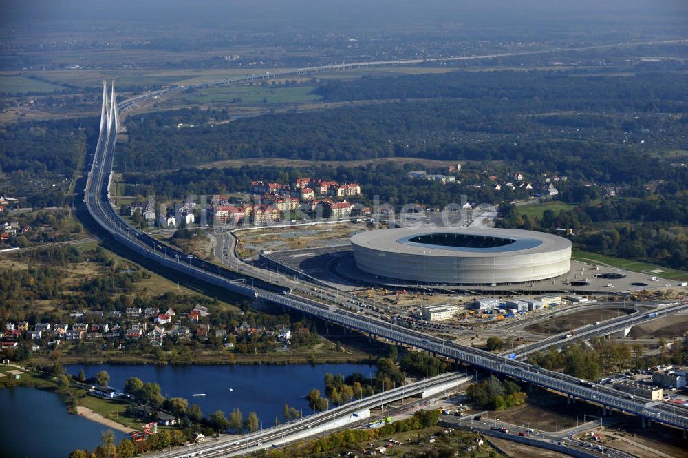 Luftbild Wroclaw / Breslau - Stadion Miejski Breslau / Wroclaw - soccer stadium EM 2012