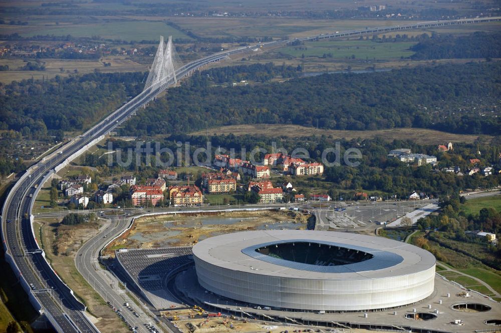 Luftbild Wroclaw / Breslau - Stadion Miejski Breslau / Wroclaw - soccer stadium EM 2012