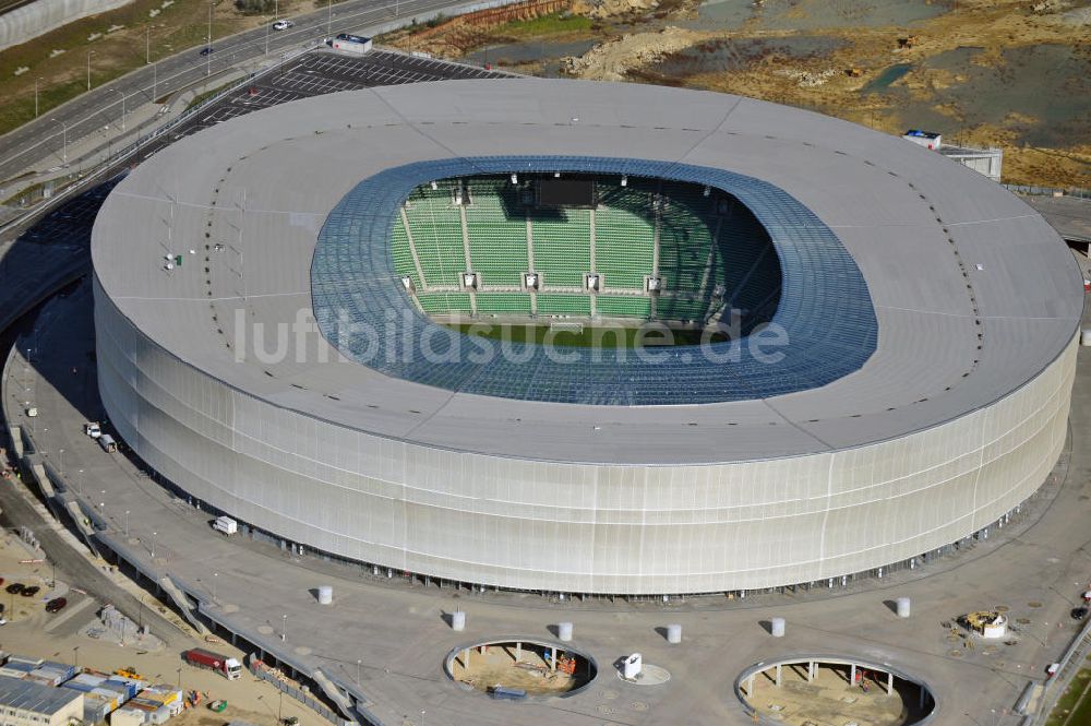 Wroclaw / Breslau aus der Vogelperspektive: Stadion Miejski Breslau / Wroclaw - soccer stadium EM 2012