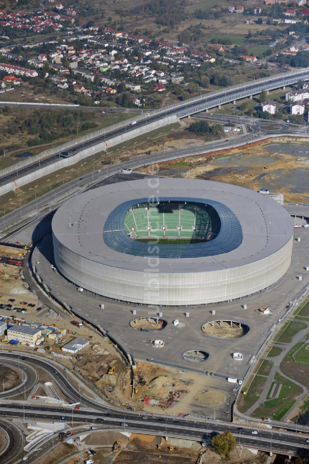 Luftbild Wroclaw / Breslau - Stadion Miejski Breslau / Wroclaw - soccer stadium EM 2012