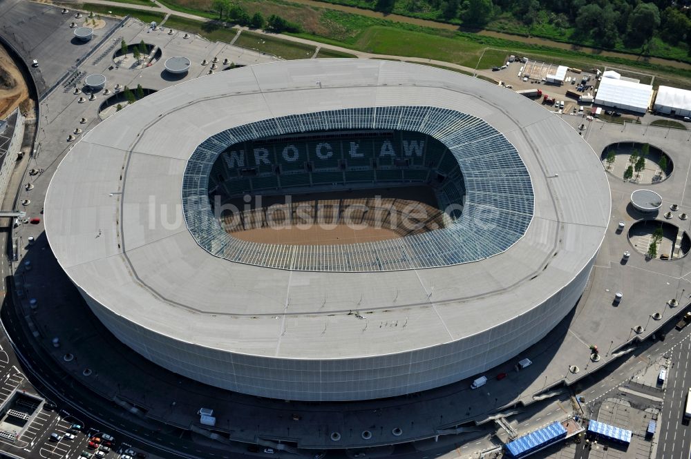 Wroclaw / Breslau aus der Vogelperspektive: Stadion Miejski Breslau / Wroclaw - soccer stadium EM 2012