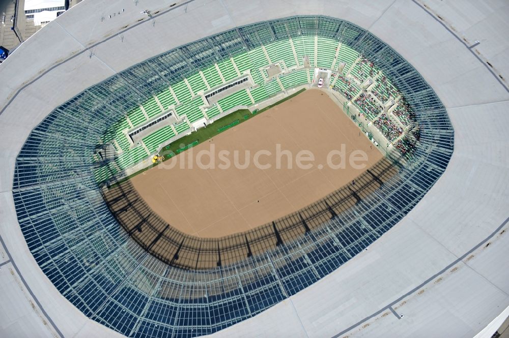 Wroclaw / Breslau aus der Vogelperspektive: Stadion Miejski Breslau / Wroclaw - soccer stadium EM 2012