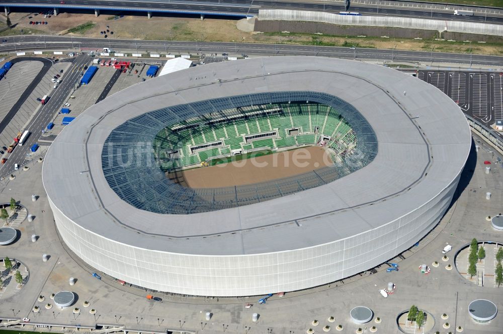 Wroclaw / Breslau von oben - Stadion Miejski Breslau / Wroclaw - soccer stadium EM 2012