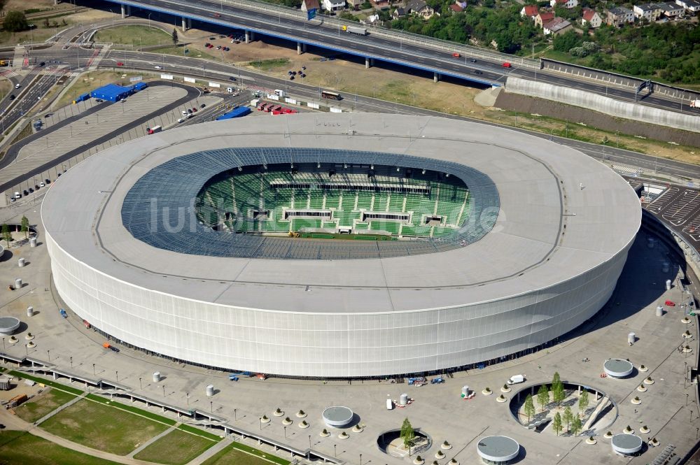 Luftaufnahme Wroclaw / Breslau - Stadion Miejski Breslau / Wroclaw - soccer stadium EM 2012