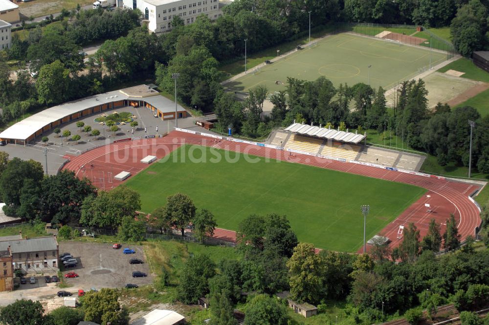 Bautzen aus der Vogelperspektive: Stadion Müllerwiese Bautzen