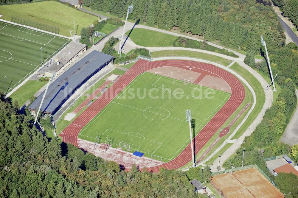 Lüdenscheid aus der Vogelperspektive: Stadion Nattenberg Lüdenscheid