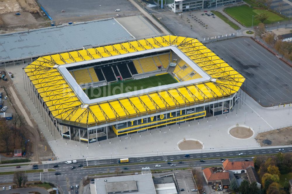 Luftaufnahme Aachen - Stadion Neue Tivoli in Aachen im Bundesland Nordrhein-Westfalen