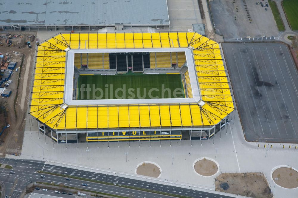 Aachen von oben - Stadion Neue Tivoli in Aachen im Bundesland Nordrhein-Westfalen