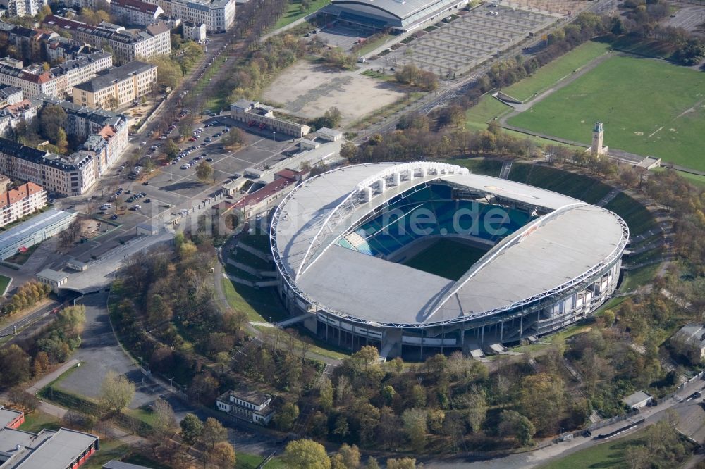 Luftaufnahme Leipzig - Stadion der Red Bull Arena (früher Zentralstadion) in Leipzig im Bundesland Sachsen