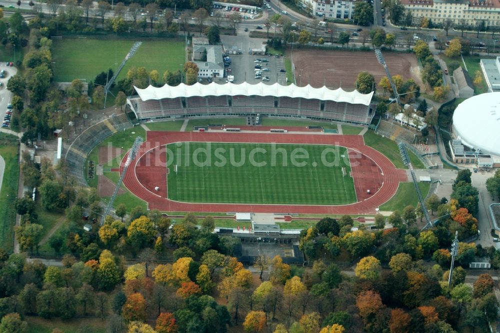 Erfurt aus der Vogelperspektive: Stadion Steigerwaldstadion in Erfurt im Bundesland Thüringen