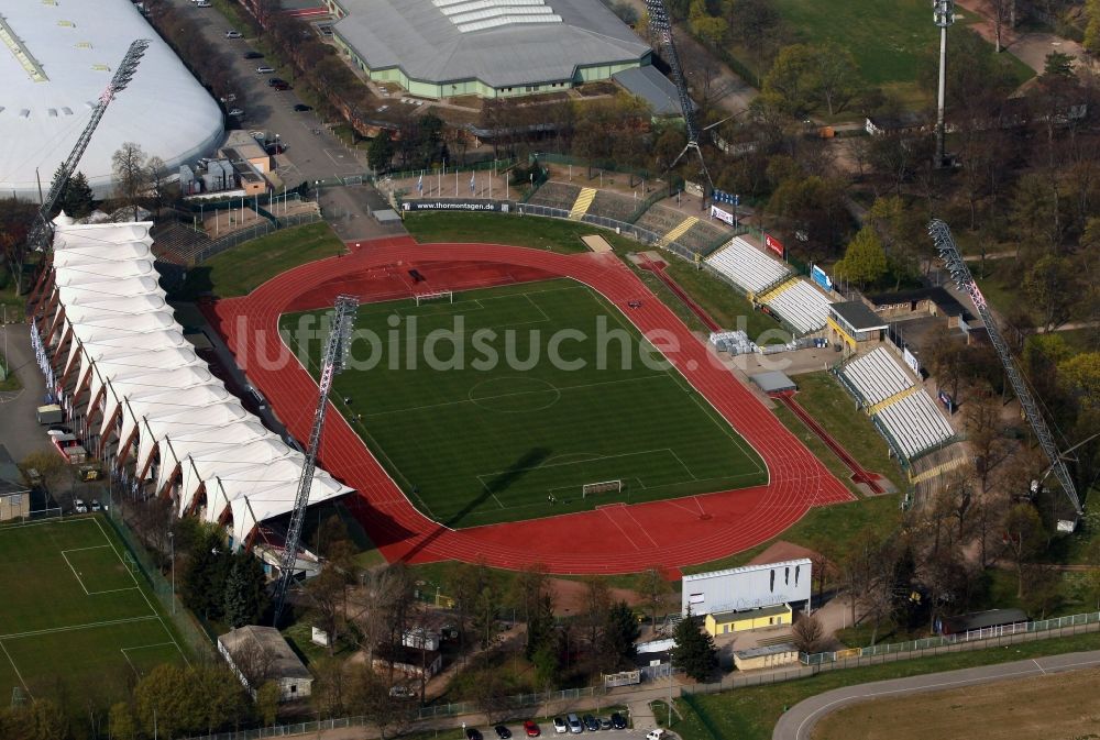 Luftbild Erfurt - Stadion Steigerwaldstadion in Erfurt im Bundesland Thüringen