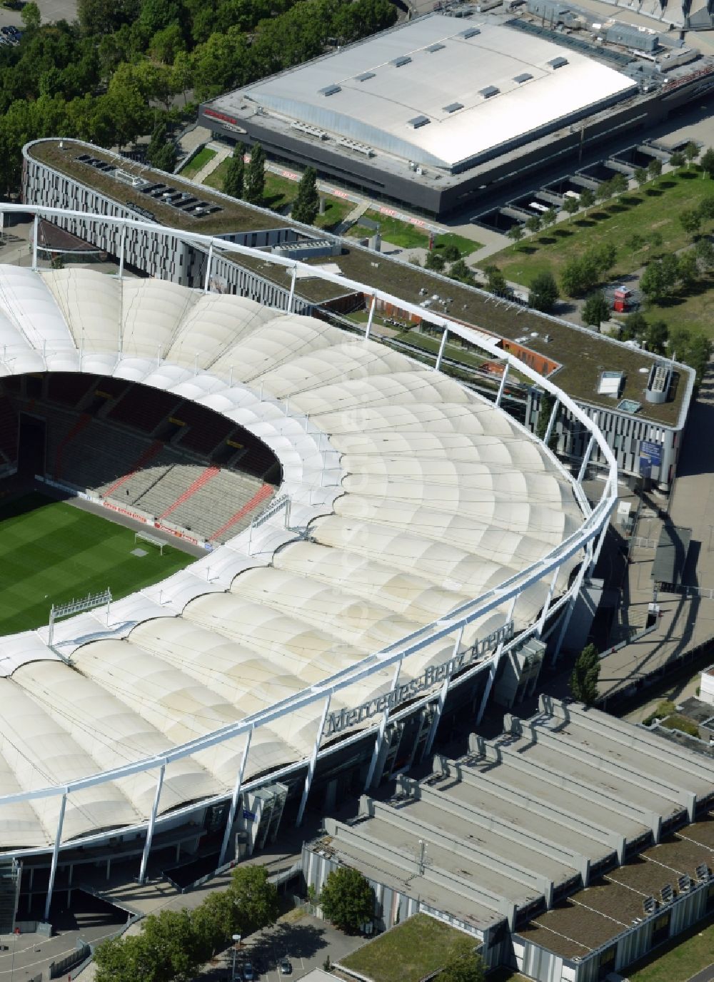 Stuttgart aus der Vogelperspektive: Stadion in Stuttgart im Bundesland Baden-Württemberg